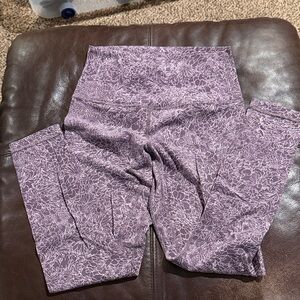 Lululemon Athletica Mauve Floral Align Leggings